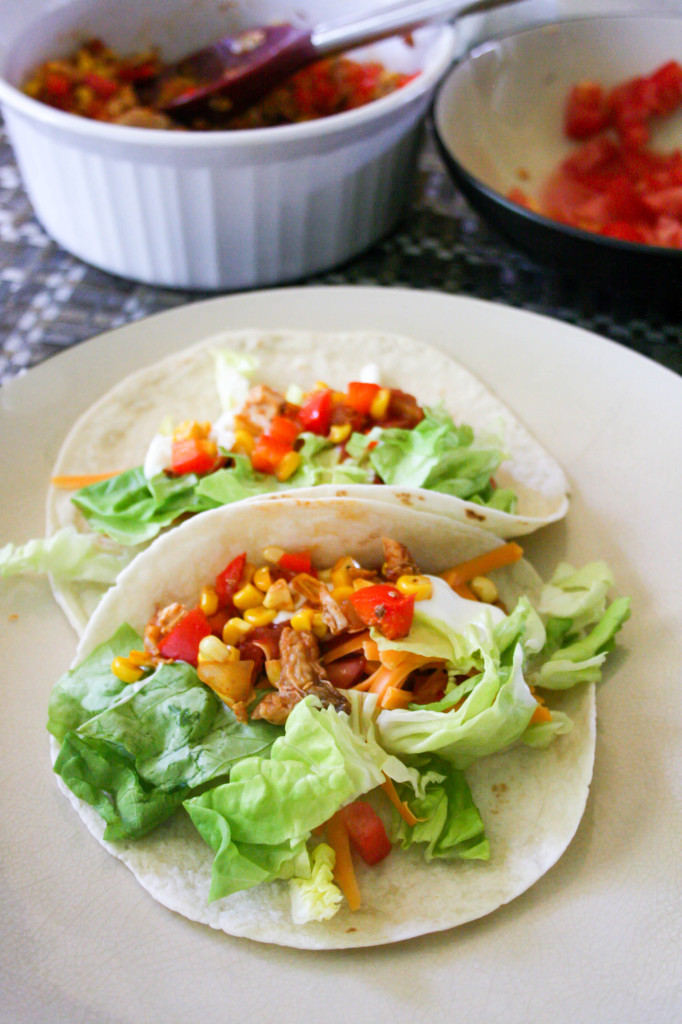 Corn and Chicken Soft Tacos