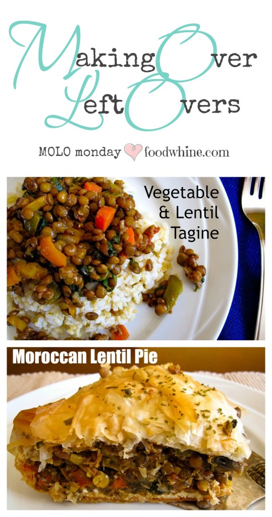Making over left over Lentil Vegetable Tagine into Moroccan Lentil Pie