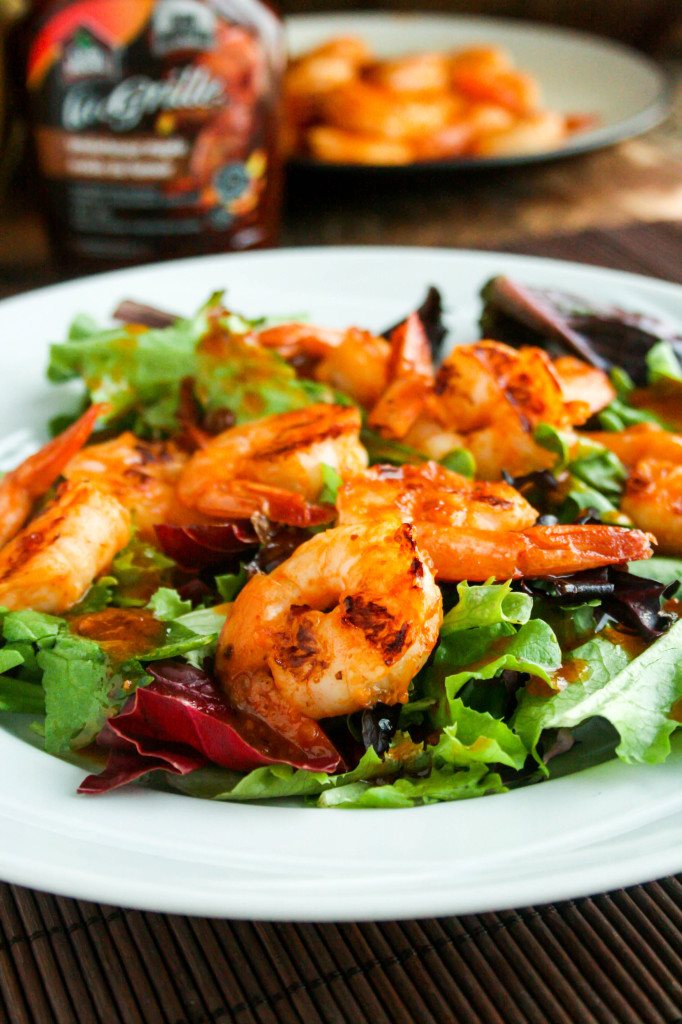 Grilled Shrimp and Mixed Greens with Maple Vinaigrette