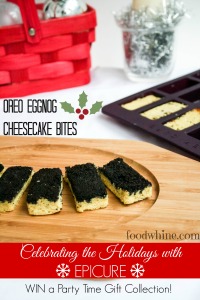 Oreo Eggnog Cheesecake Bites